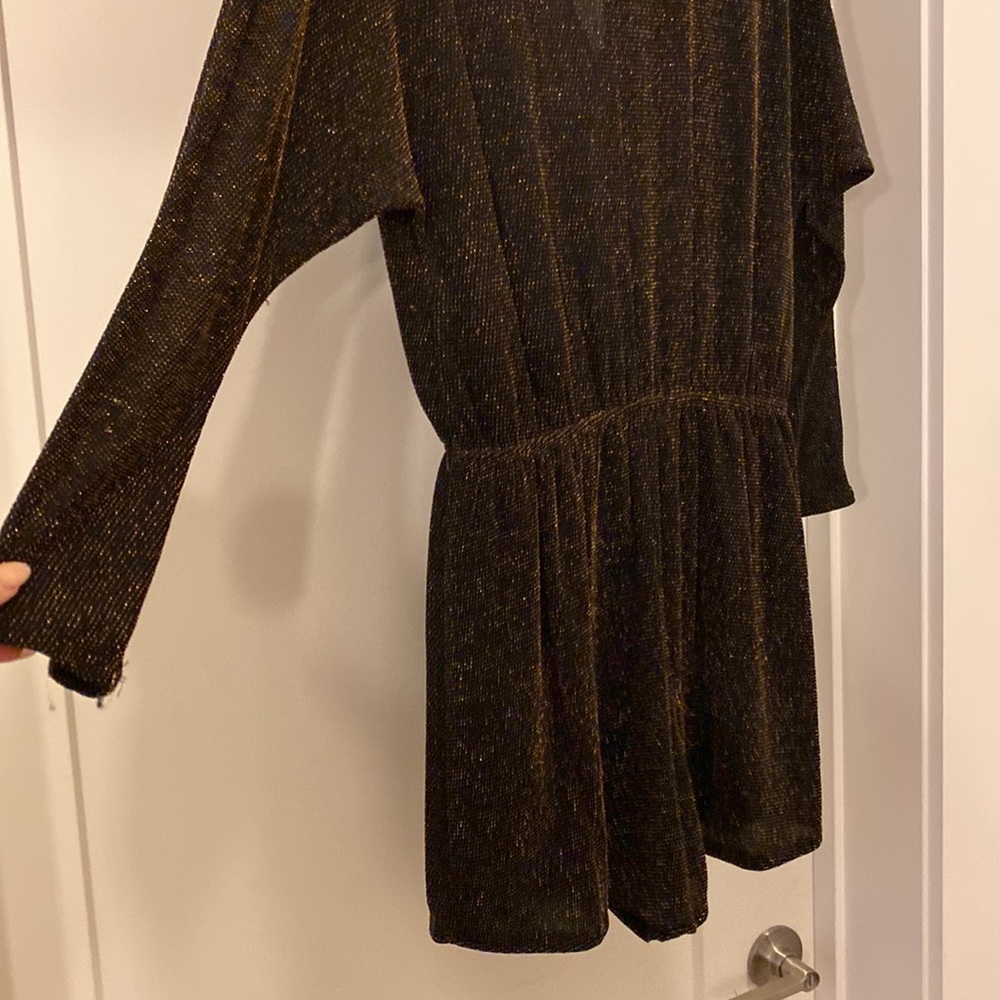 Sparkly Gold Black Romper - Picture 6 of 6